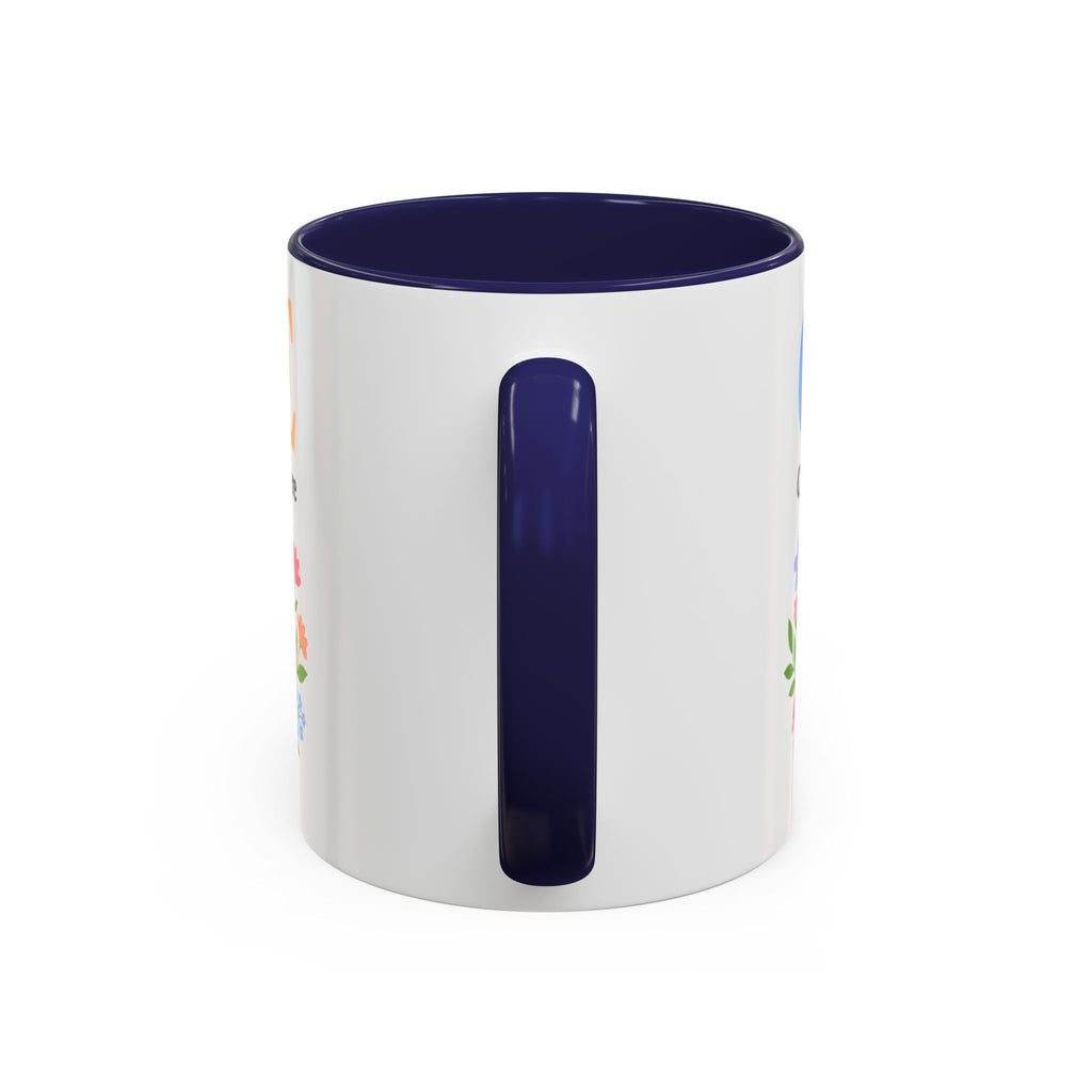 Coffee Lover Floral Graphic - C.o.f.f.e.e. (Christ - Offers - Forgiveness - For Everyone - Everywhere)  Accent Coffee Mug (11, 15oz)
