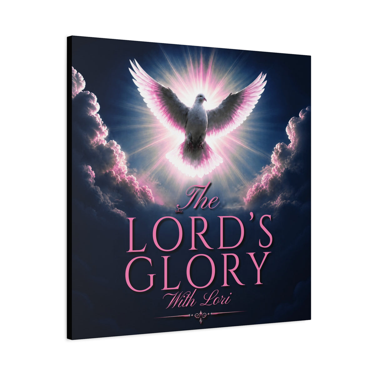 Christian Wall Art Canvas - "The Lord's Glory with Lori" Dove Print