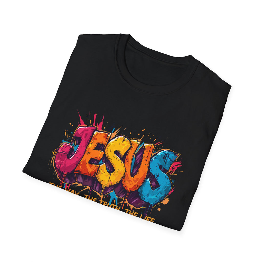 JESUS  Splash T-Shirt | Colorful Street Art Christian Tee