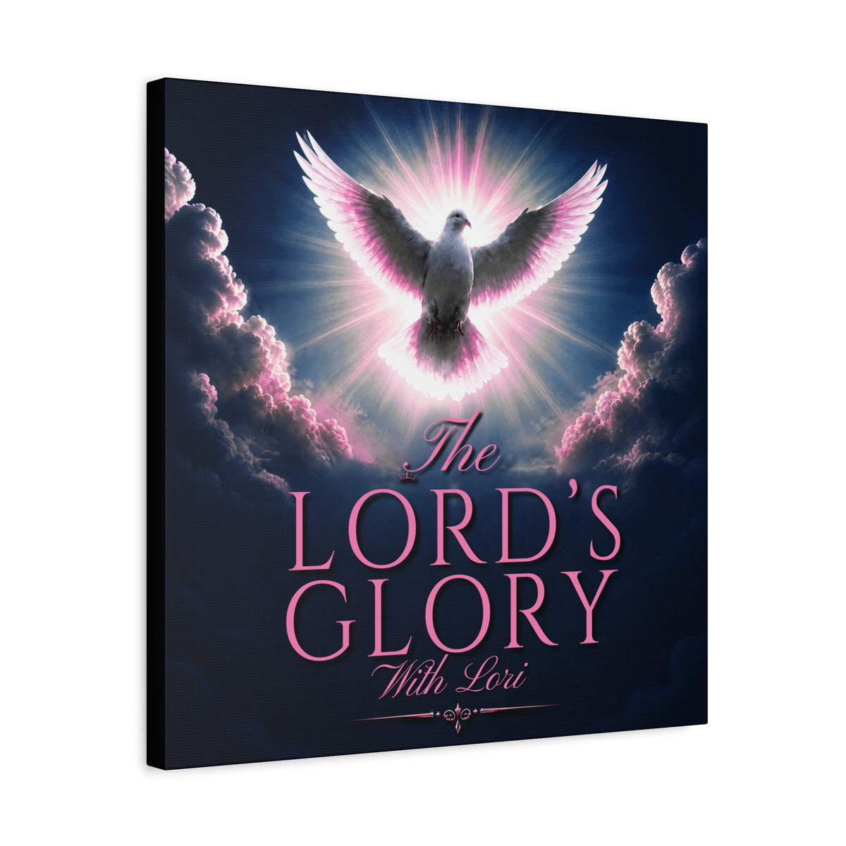 Christian Wall Art Canvas - "The Lord's Glory with Lori" Dove Print