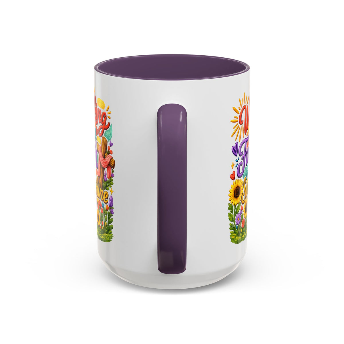 Walking by Faith and Sunshine Inspirational Coffee Mug