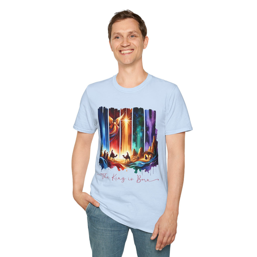 Vibrant Fantasy T-Shirt, Colorful Graphic Tee, Unisex Art Shirt, Great Gift for Fans, Unique Casual Wear, The King is Born Shirt