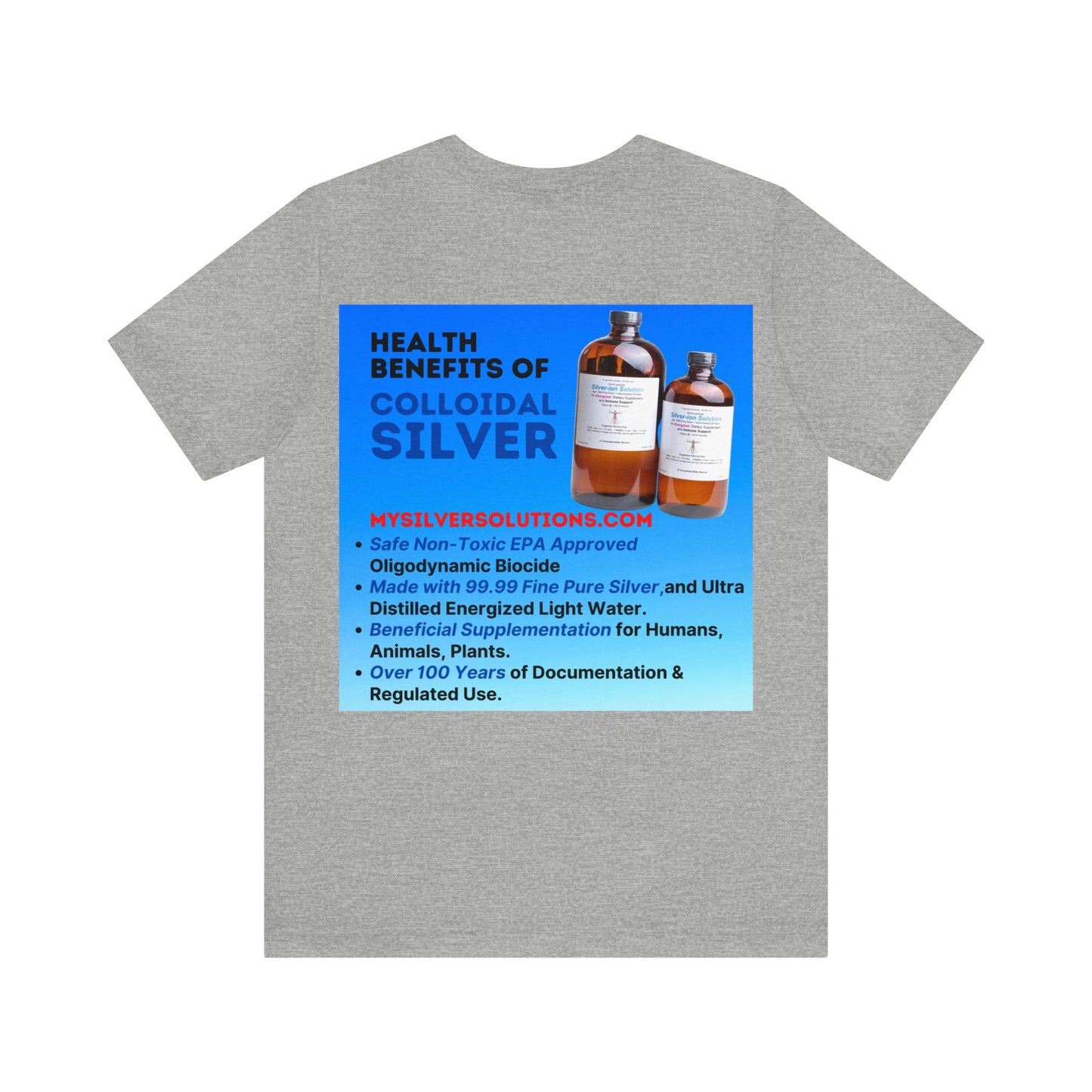 Colloidal Silver MySilverSolutions.com - Unisex Jersey Short Sleeve Tee