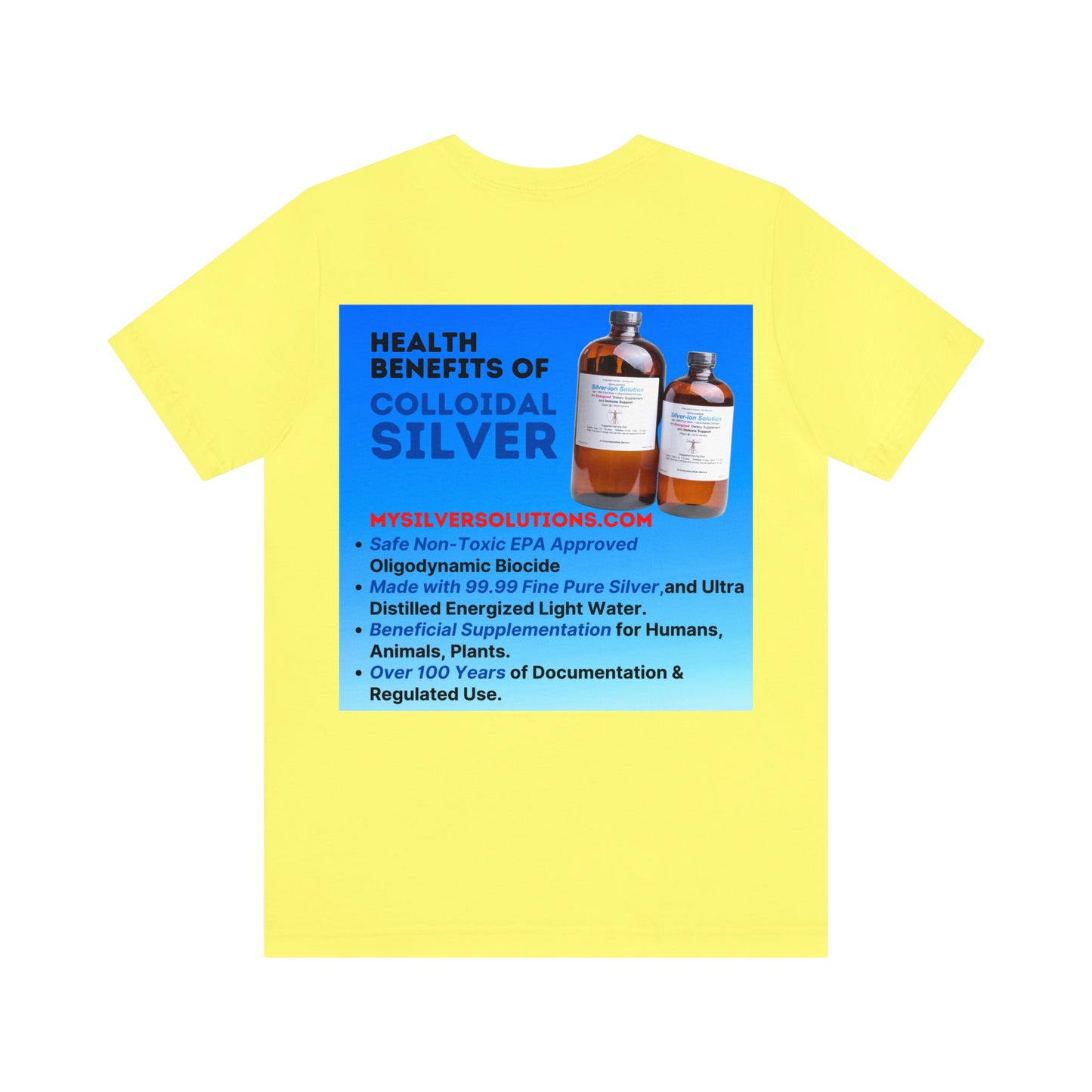 Colloidal Silver MySilverSolutions.com - Unisex Jersey Short Sleeve Tee