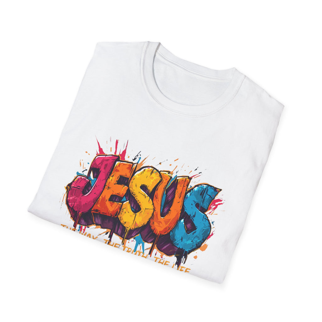 JESUS  Splash T-Shirt | Colorful Street Art Christian Tee