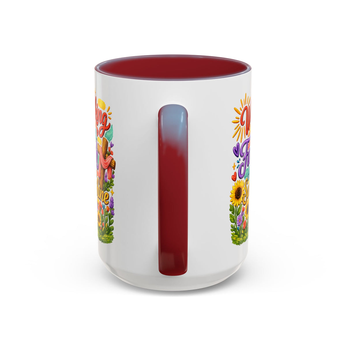 Walking by Faith and Sunshine Inspirational Coffee Mug