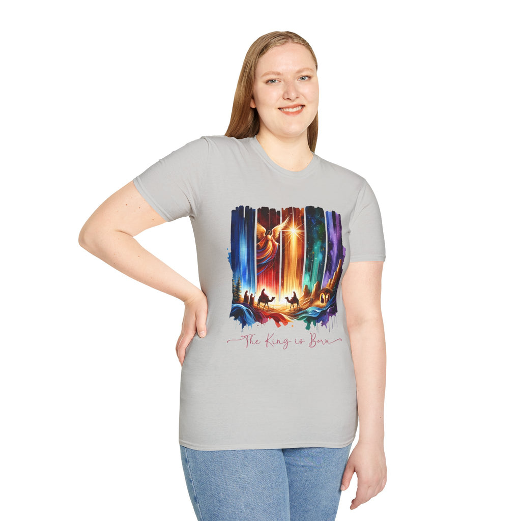 Vibrant Fantasy T-Shirt, Colorful Graphic Tee, Unisex Art Shirt, Great Gift for Fans, Unique Casual Wear, The King is Born Shirt