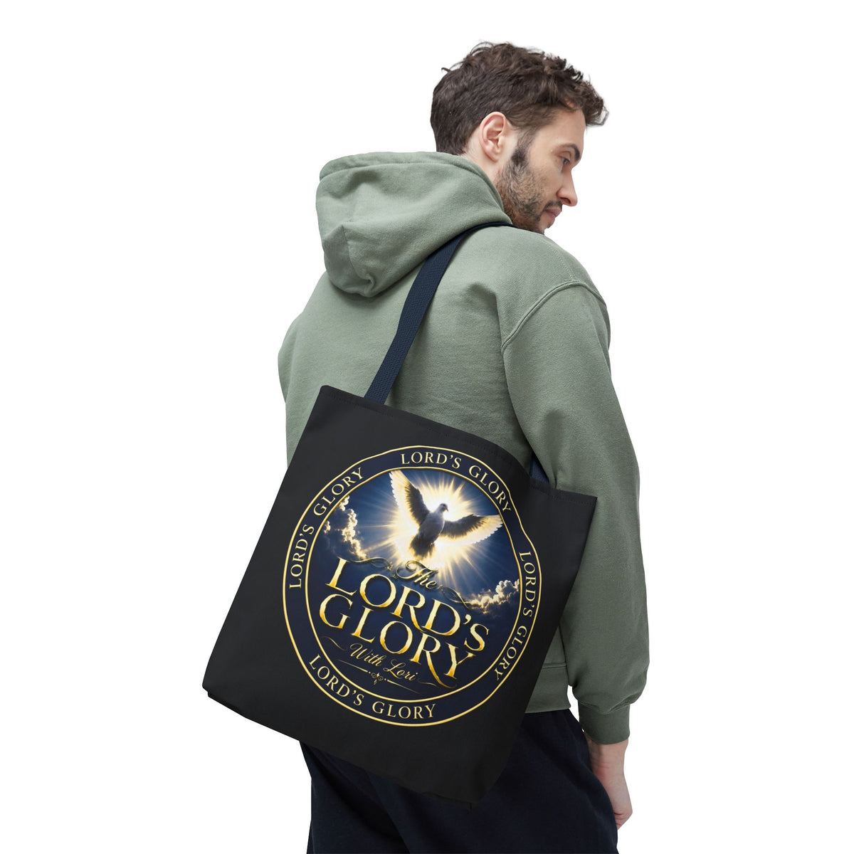 Tote Bag — "The Lord's Glory with Lori" Christian Dove Tote (Faith-Inspired Church Bag)