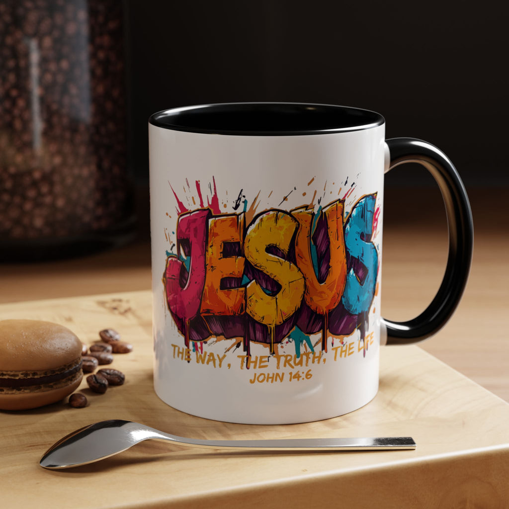 Jesus Graffiti Mug | Accent Coffee Mug 11oz 15oz
