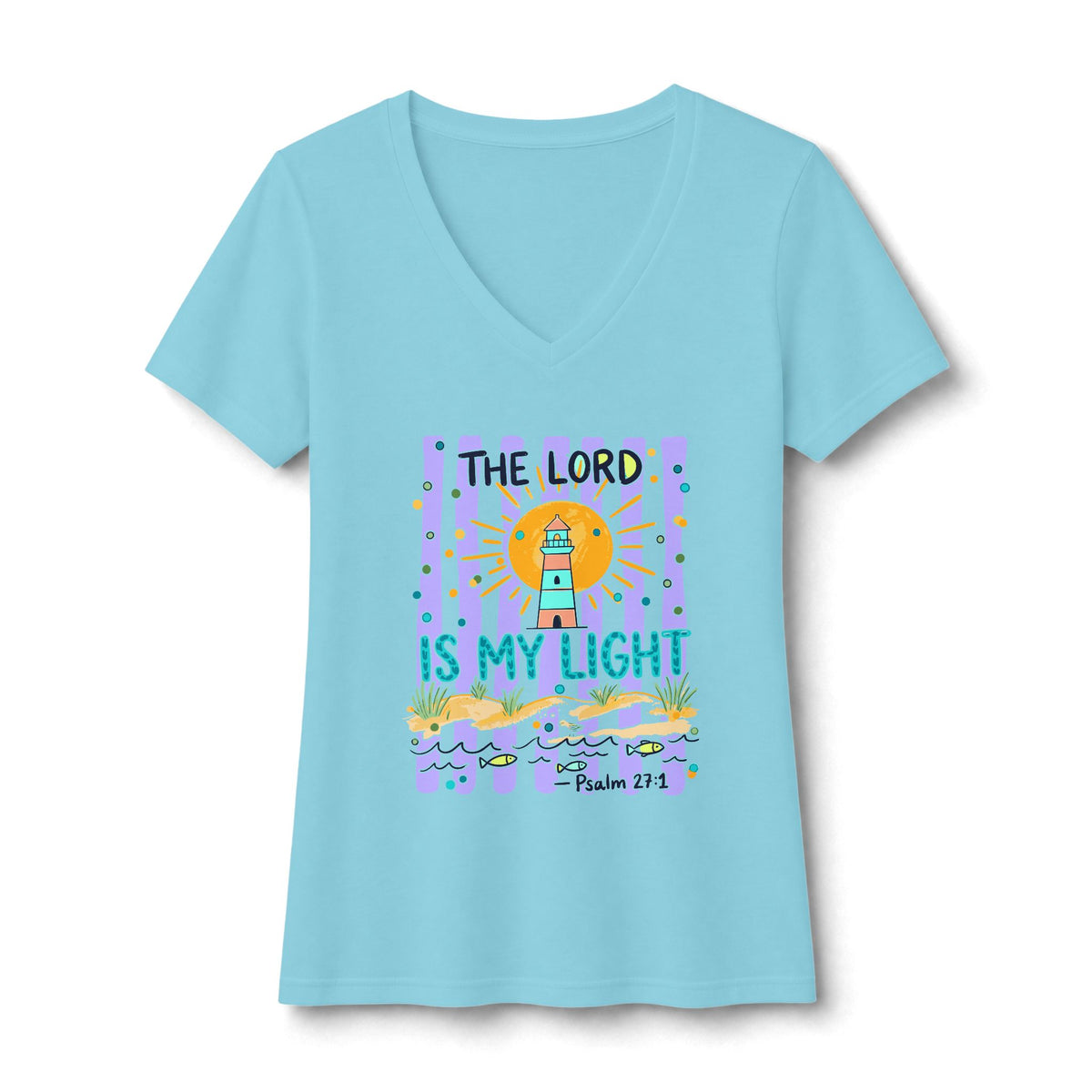 The Lord is my Light Women's Ideal V-Neck Tee