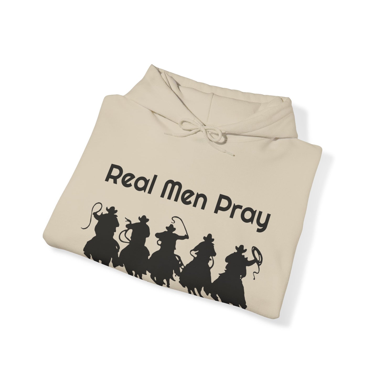 Real Men Pray - Cowboys - Unisex Heavy Blend Hooded Sweatshirt