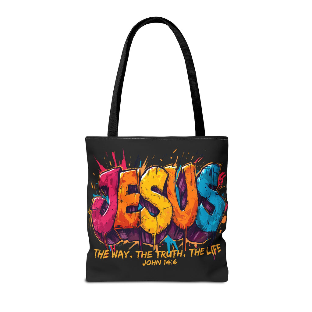 Jesus Graffiti Tote Bag | The Way The Truth The Life John 14:6