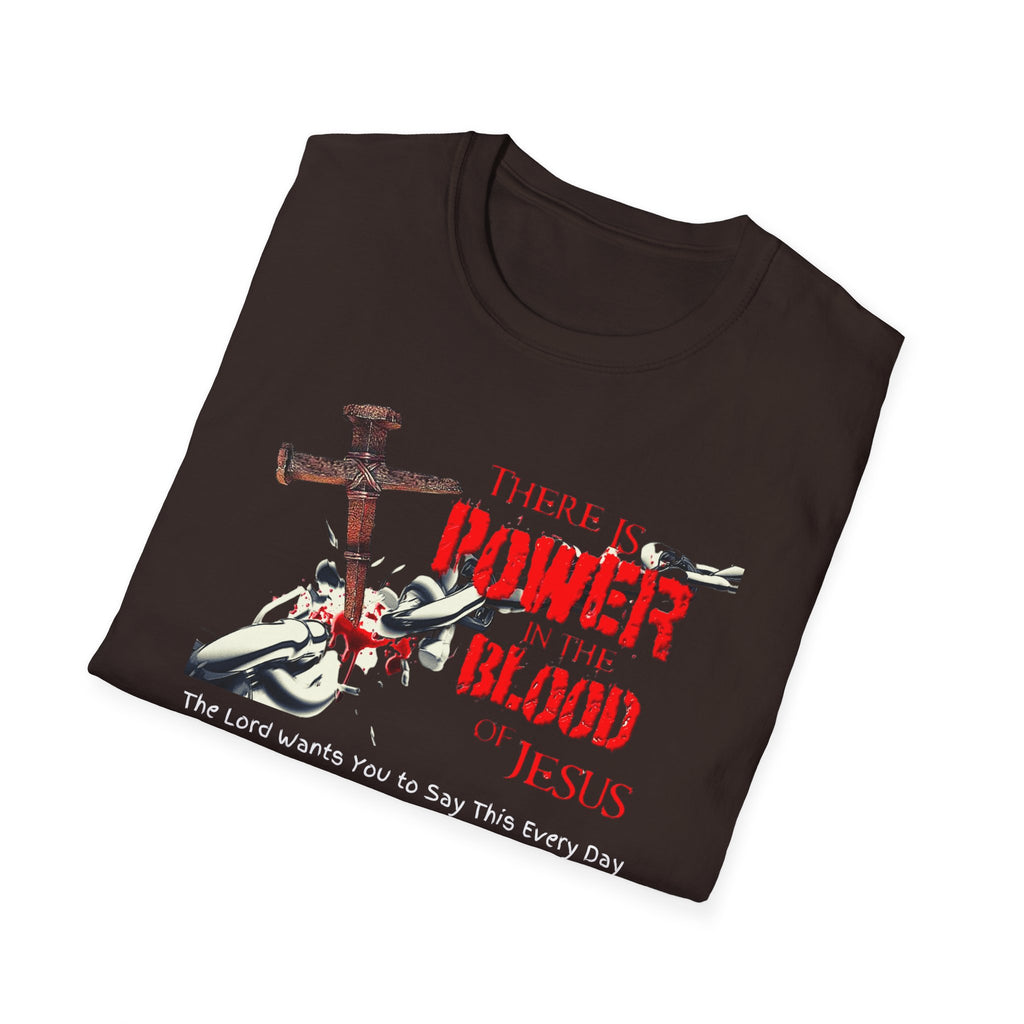 There's Power in the Blood of Jesus T-Shirt — Christian Cross Faith Shirt (Washed by the Blood)