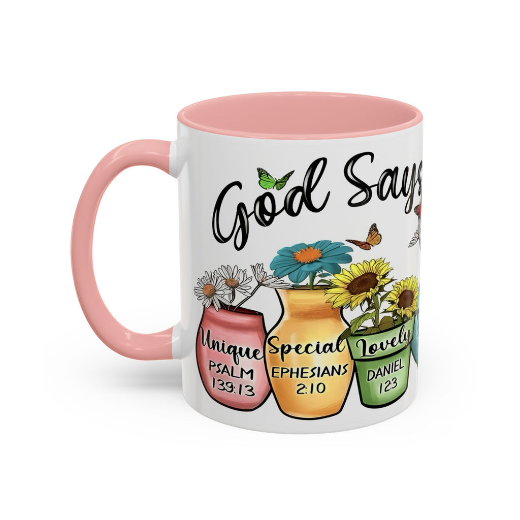 God Says You Are - You Are Loved Christian Bible Verse Coffee Mug