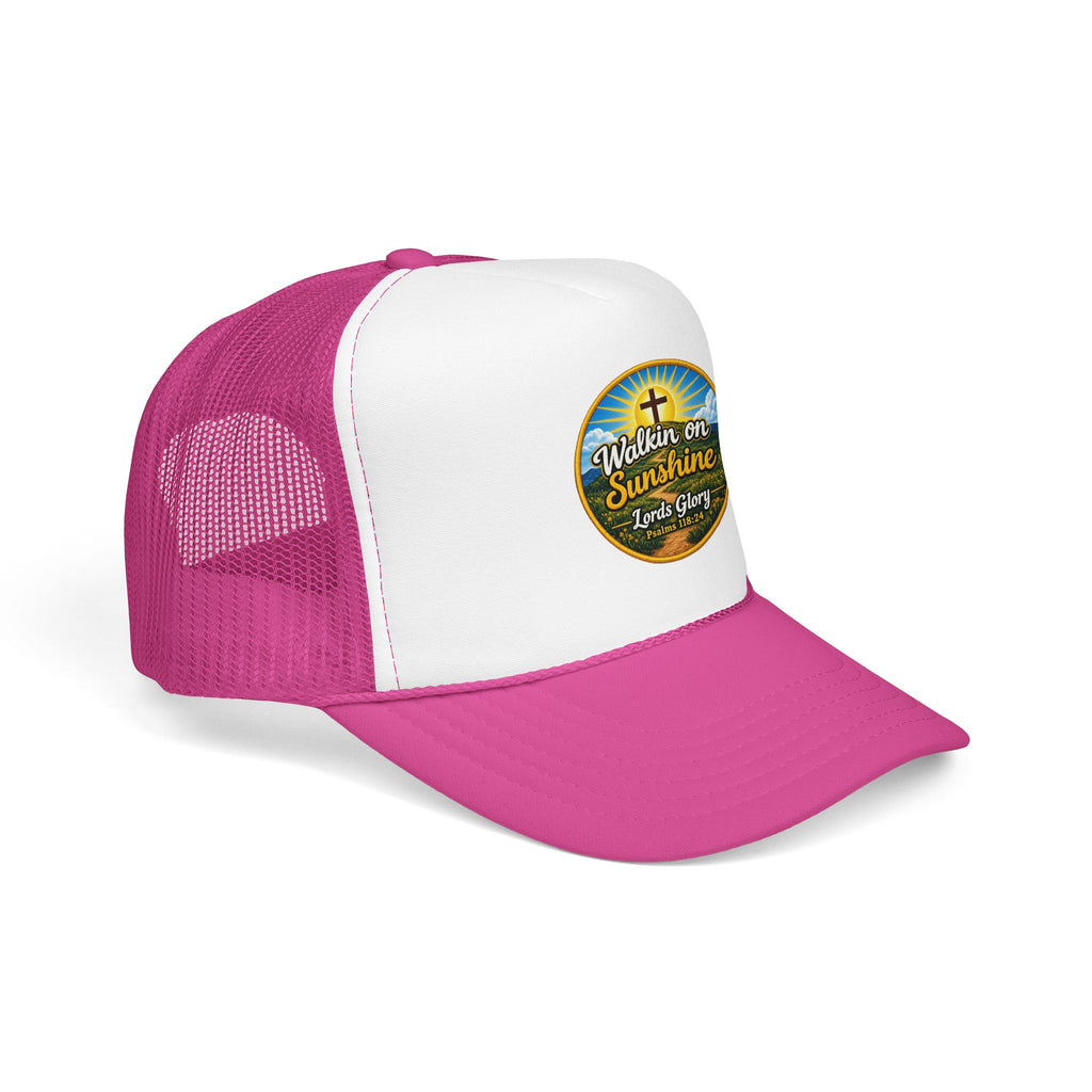 Walkin' on Sunshine Trucker Hat — 'Lord's Glory with Lori' Christian Mesh Cap