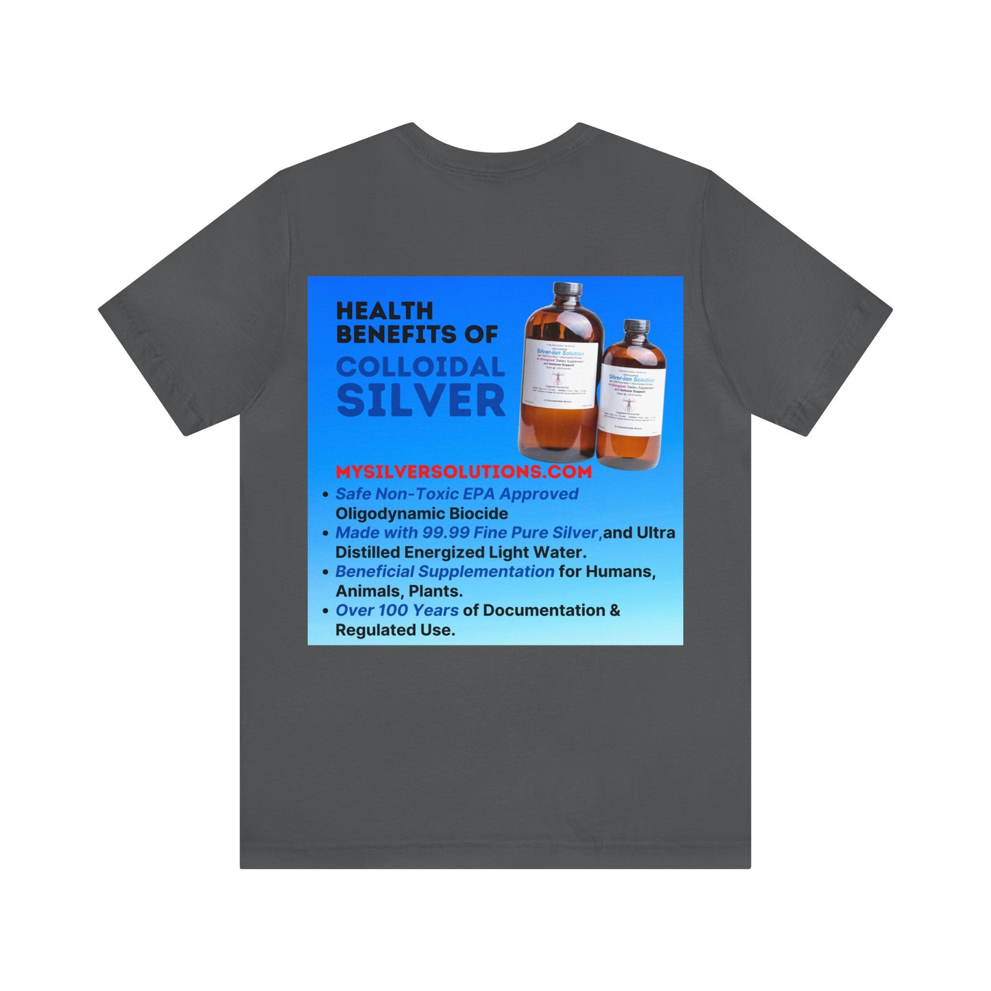 Colloidal Silver MySilverSolutions.com - Unisex Jersey Short Sleeve Tee