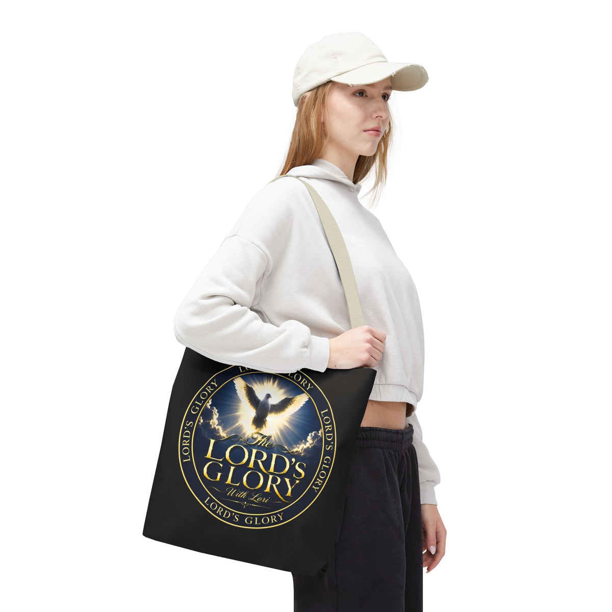 Tote Bag — "The Lord's Glory with Lori" Christian Dove Tote (Faith-Inspired Church Bag)