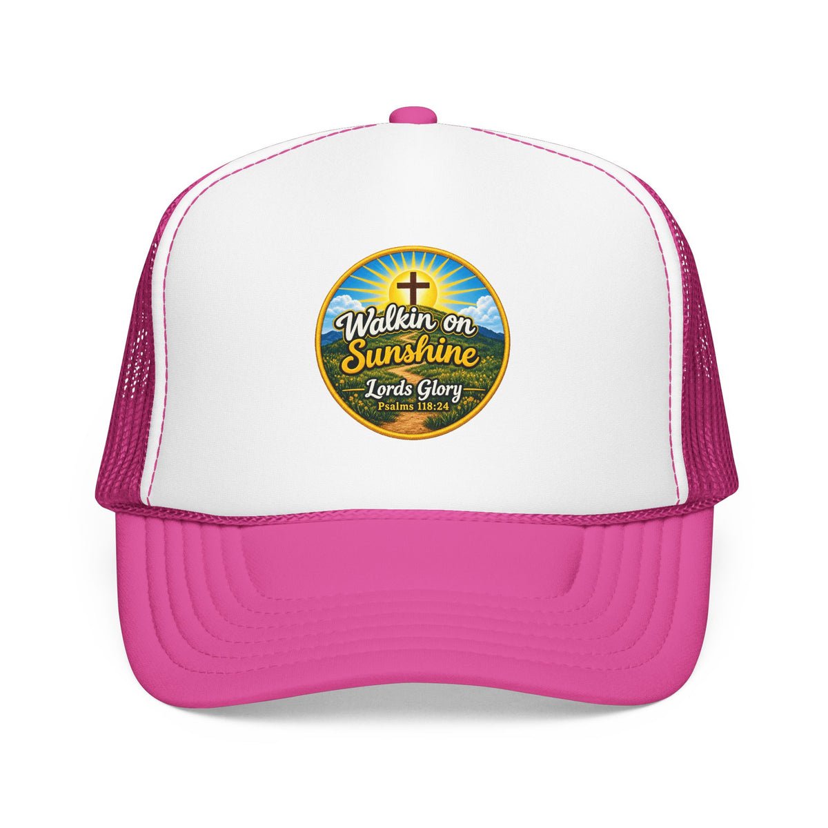 Walkin' on Sunshine Trucker Hat — 'Lord's Glory with Lori' Christian Mesh Cap