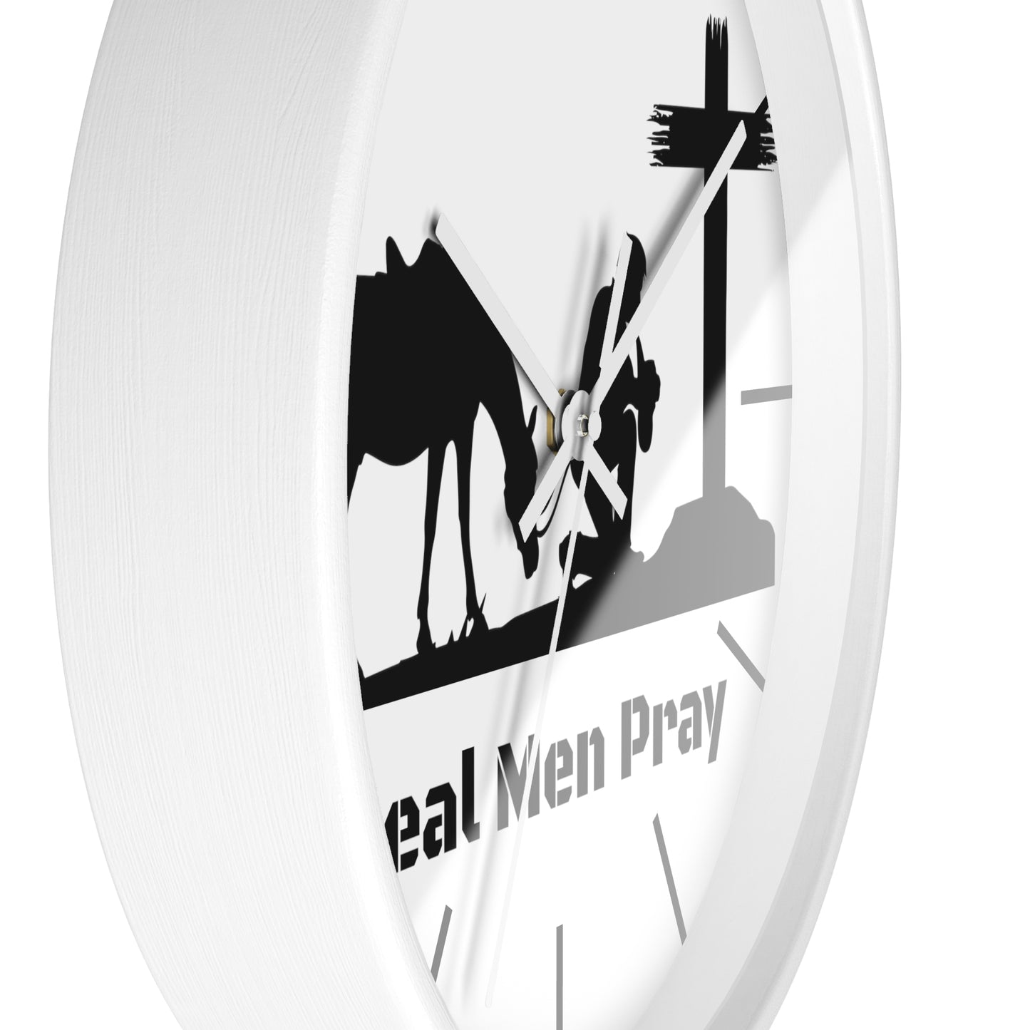 Real Men Pray Cowboys Wall clock