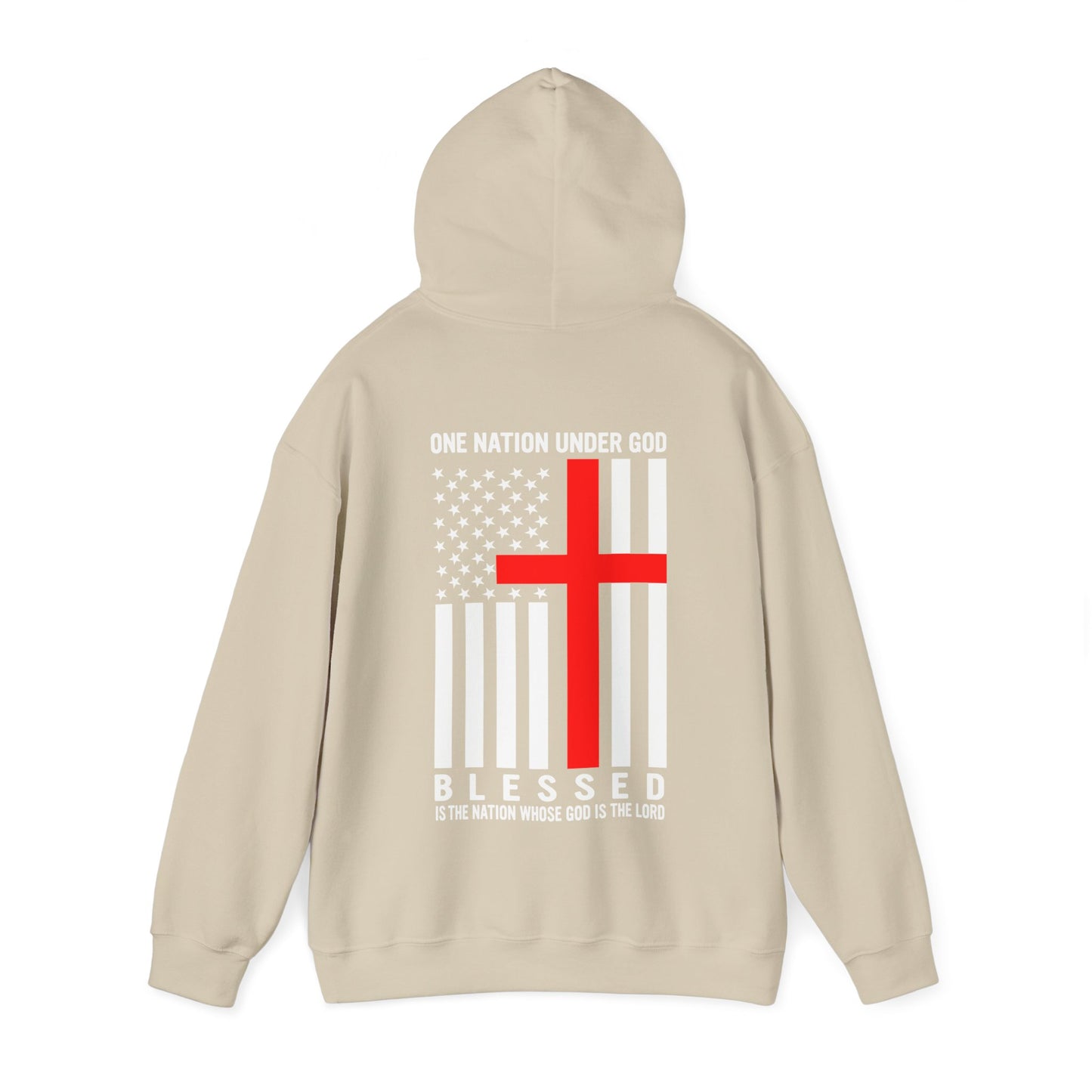 One Nation Under GOD - (Printed Both Sides) Unisex Heavy Blend Hooded Sweatshirt