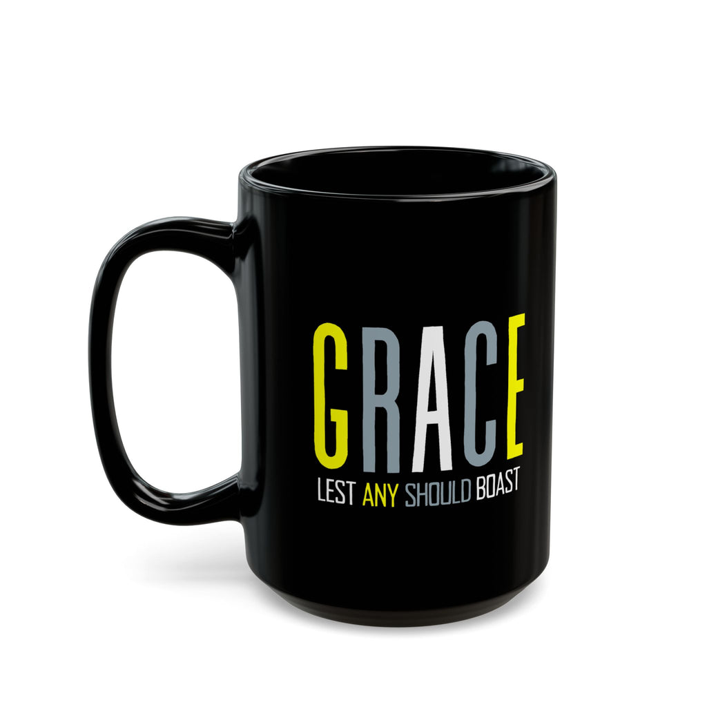 Christian Grace Lest Any Should Boast Mug, Religious Coffee Cup, Inspirational Tea Mug, Christian Gift, Graceful Scripture Mug