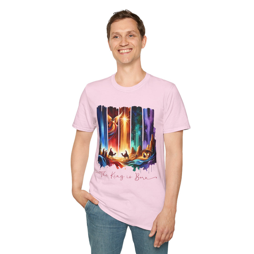 Vibrant Fantasy T-Shirt, Colorful Graphic Tee, Unisex Art Shirt, Great Gift for Fans, Unique Casual Wear, The King is Born Shirt