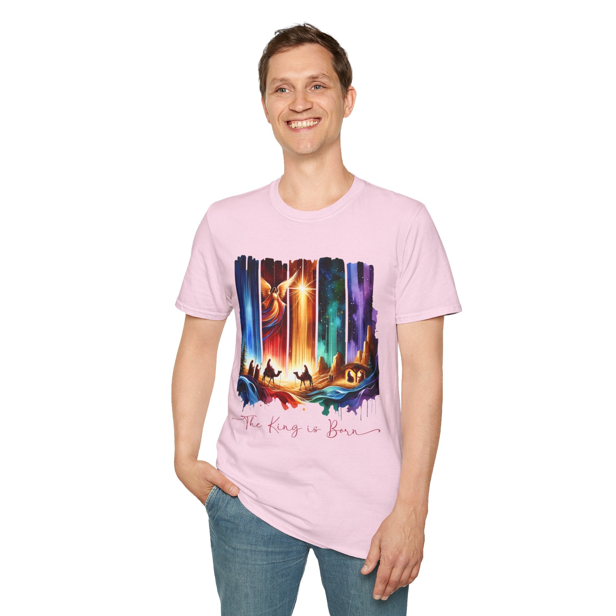 Vibrant Fantasy T-Shirt, Colorful Graphic Tee, Unisex Art Shirt, Great Gift for Fans, Unique Casual Wear, The King is Born Shirt