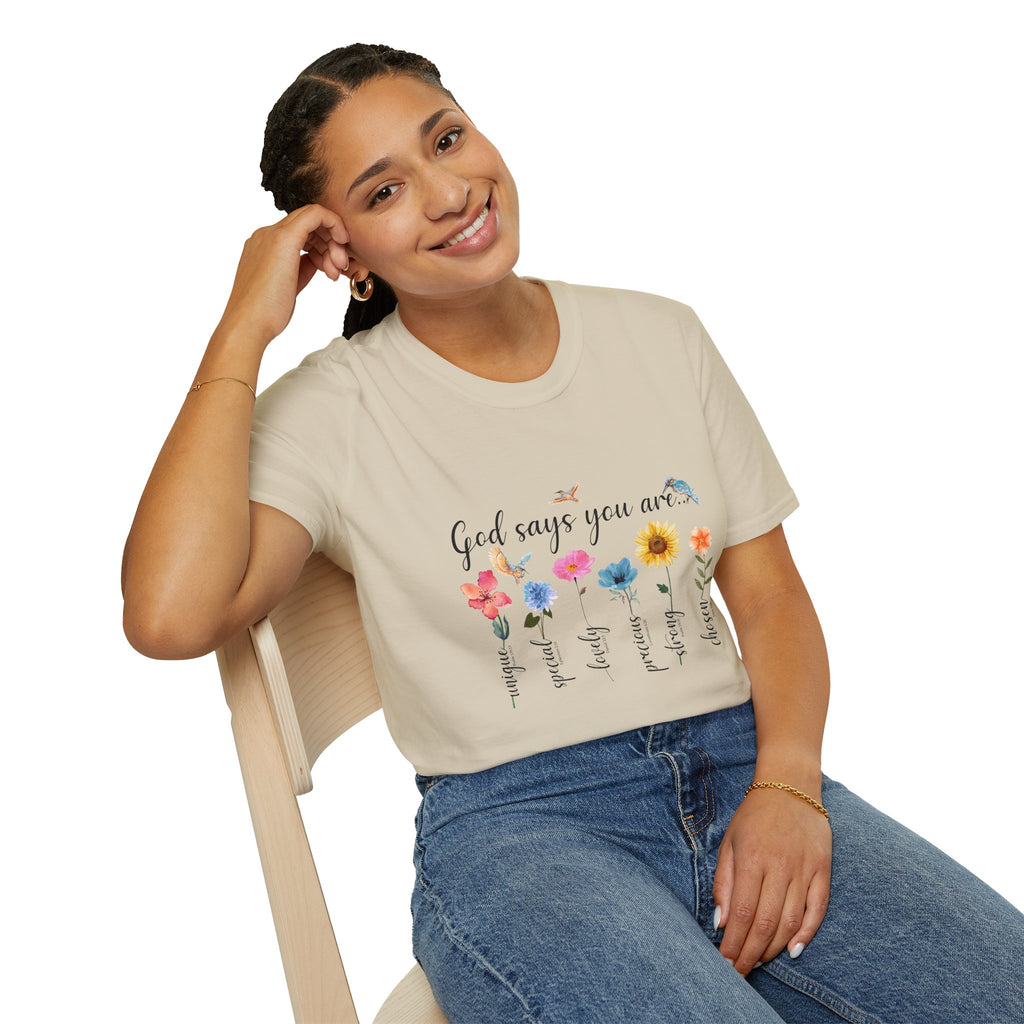 God Says You Are Loved Wildflower T-Shirt