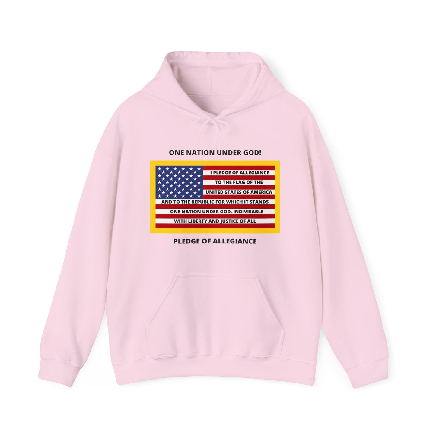 Pledge of Allegiance One Nation Under GOD! Unisex Heavy Blend Hooded Sweatshirt