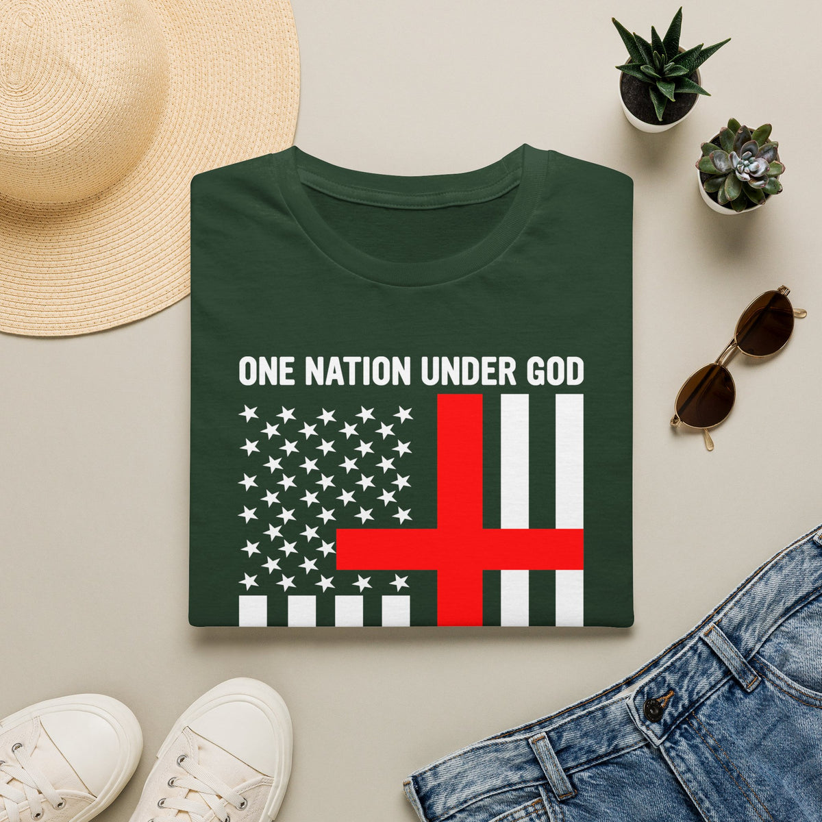 One Nation Under GOD - Mens Womans Softstyle T-Shirt