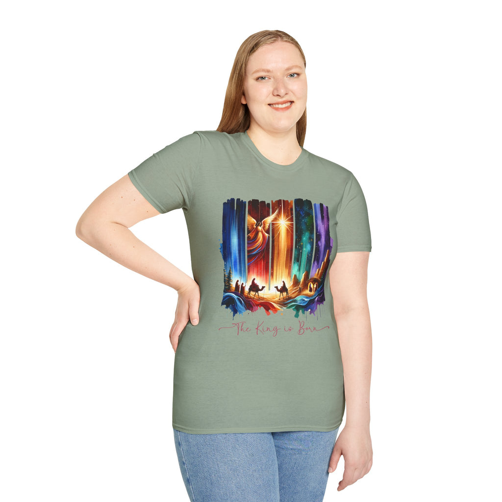 Vibrant Fantasy T-Shirt, Colorful Graphic Tee, Unisex Art Shirt, Great Gift for Fans, Unique Casual Wear, The King is Born Shirt