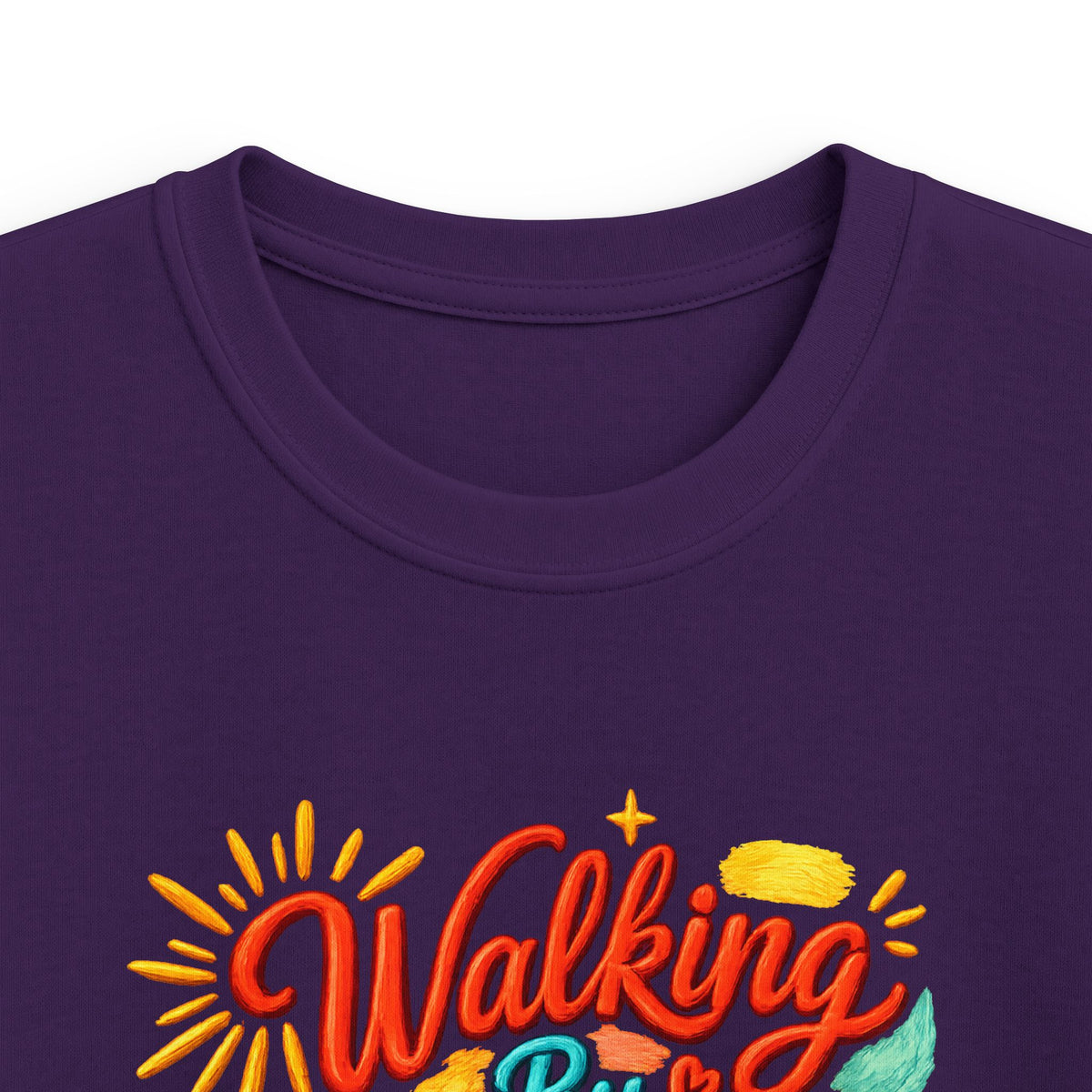Kids T‑Shirt – "Walking by Faith and Sunshine" Colorful Floral Tee