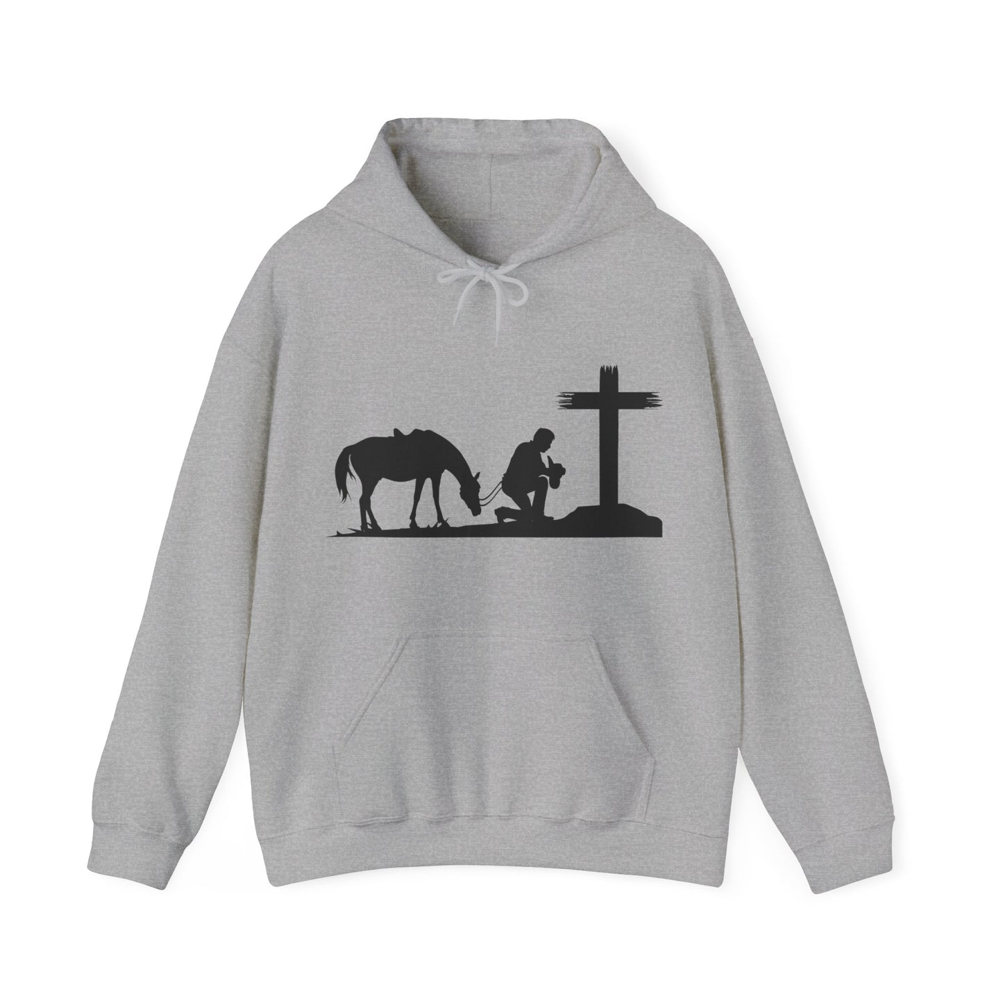 Prayer - when life gets to hard to stand - Kneel - Unisex Heavy Blend Hooded Sweatshirt