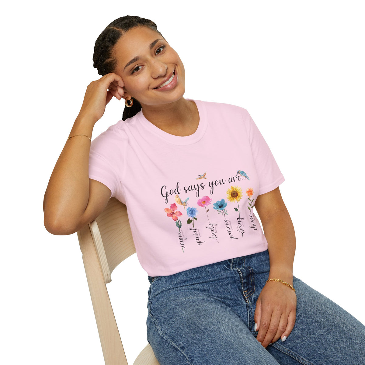 God Says You Are Loved Wildflower T-Shirt