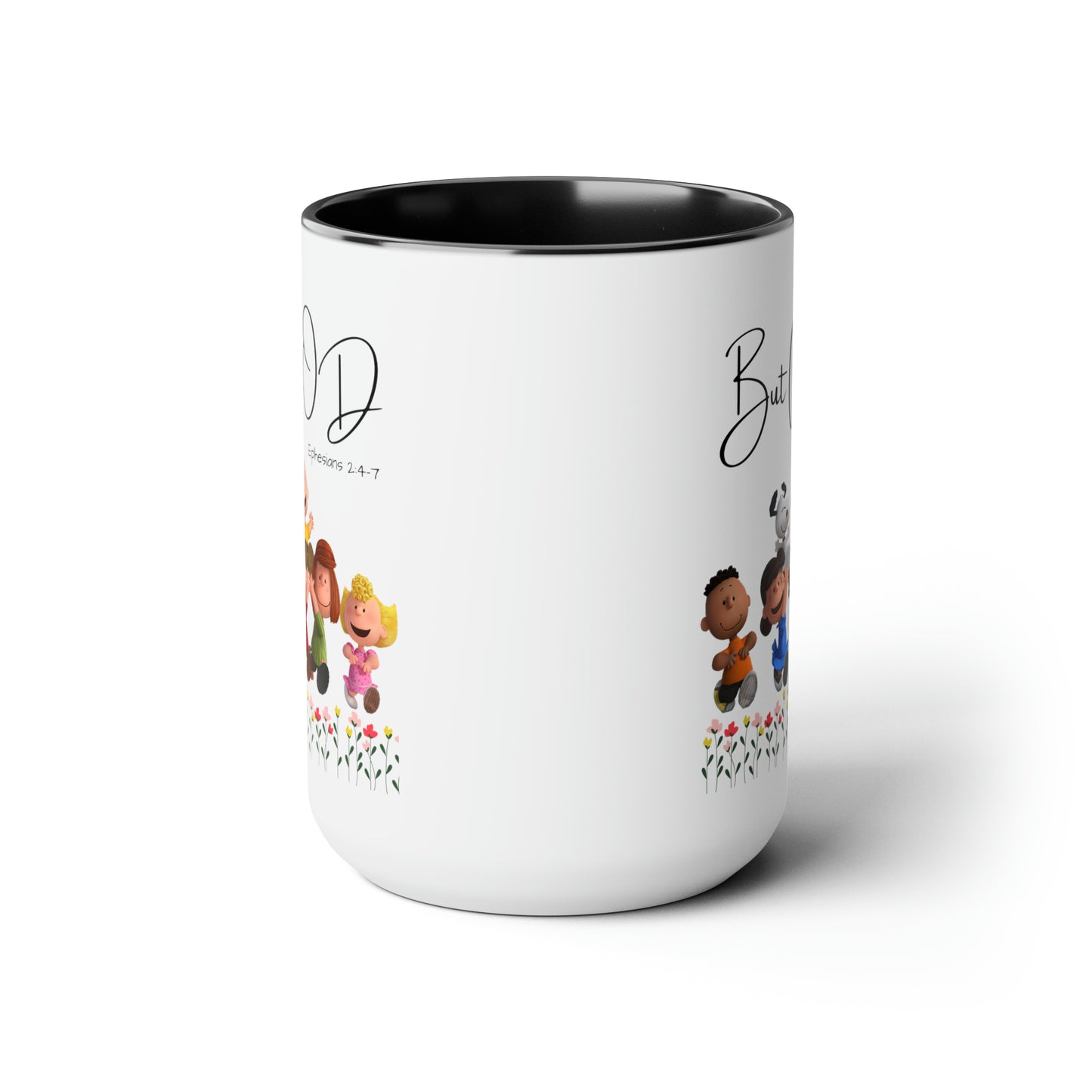 But GOD - Two-Tone Coffee Mugs, 15oz