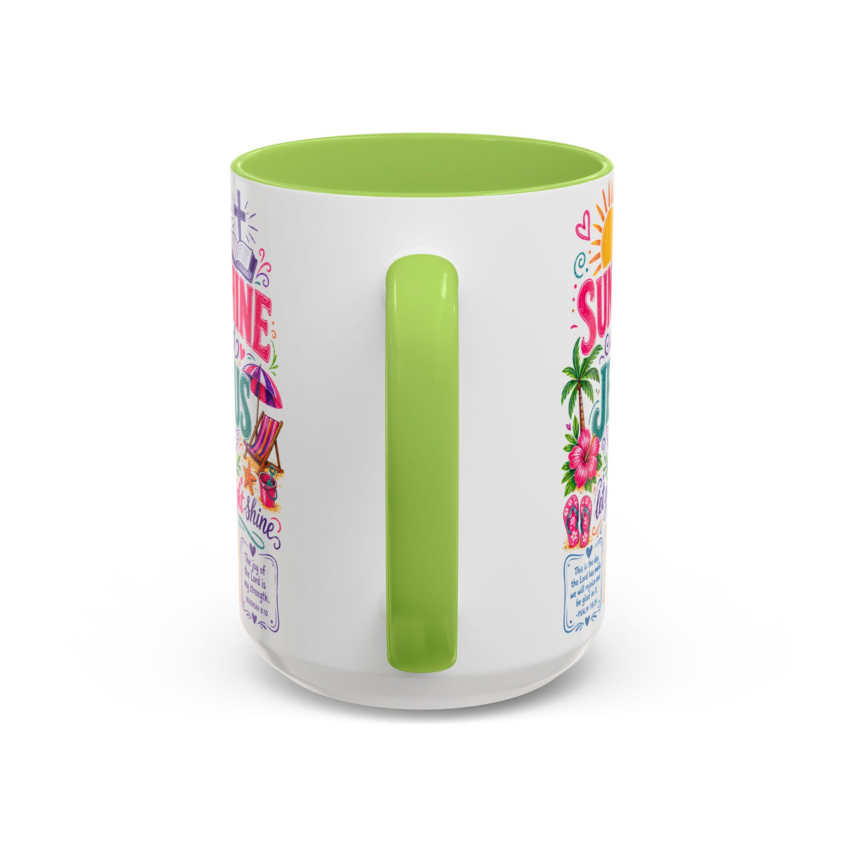 Sunshine and Jesus Coffee Mug — Faith-Inspired Beach Vibe Accent Mug (11/15oz)