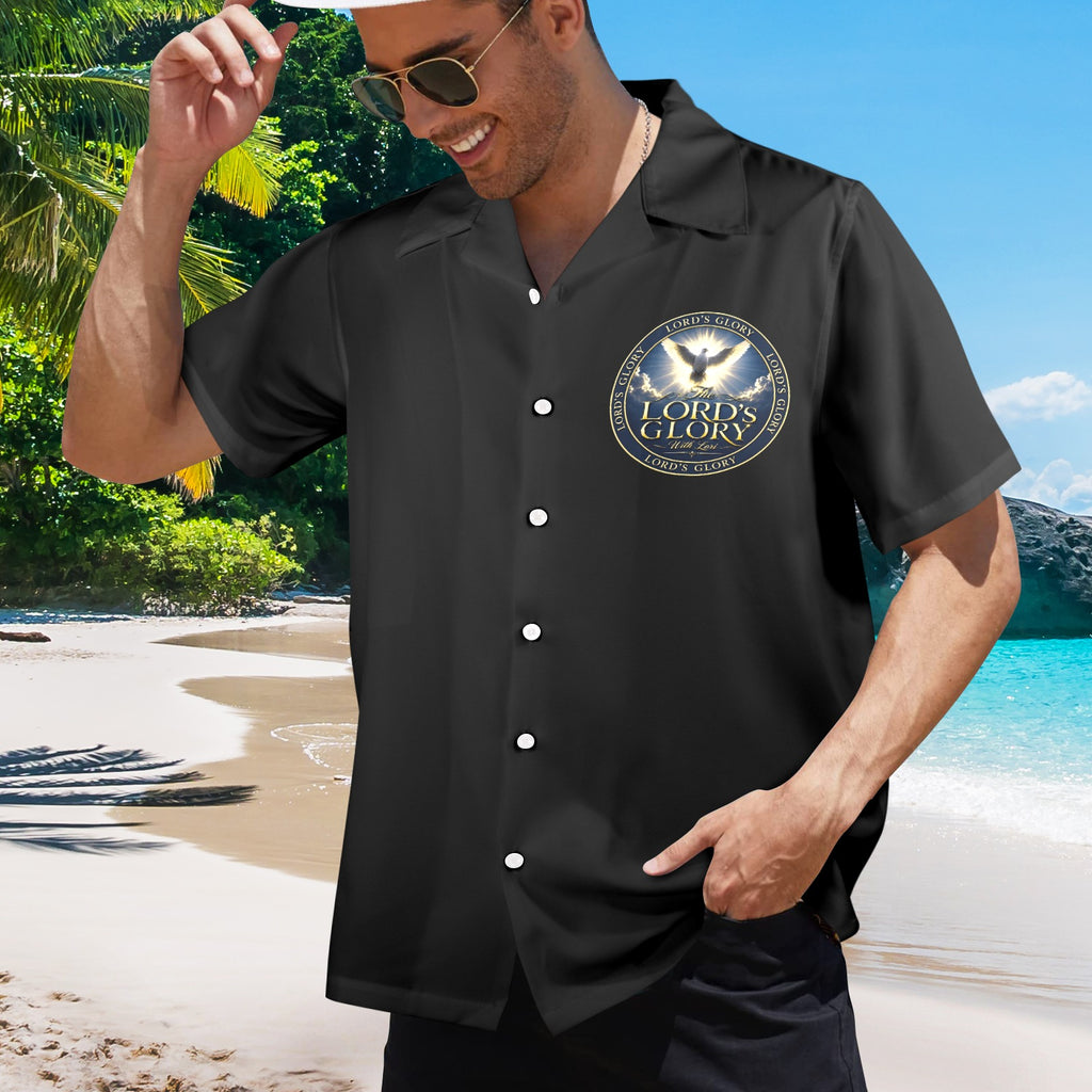 Lords Glory with Lori Men's All Over Print Hawaiian Shirt Made In USA Ships to USA Only