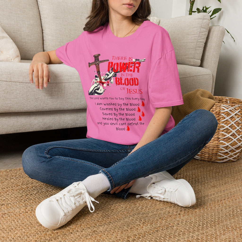 Jesus Blood Cross T-Shirt — "There Is Power In The Blood of Jesus" Christian Tee