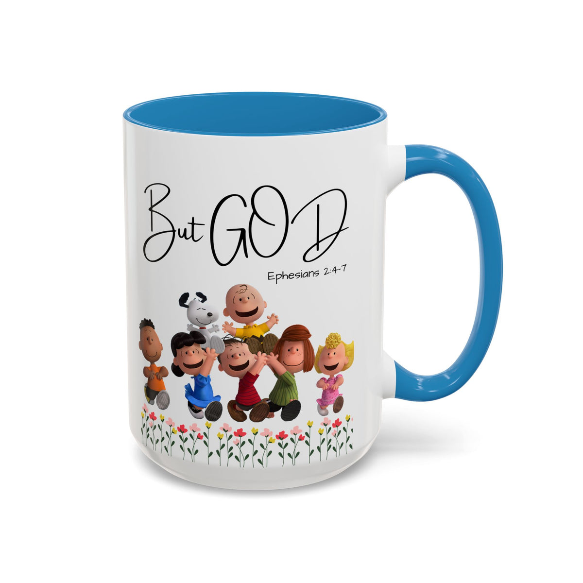 But God Scripture Coffee Mug — Genesis 50:20 Inspirational Heart Accent Mug (11/15oz)