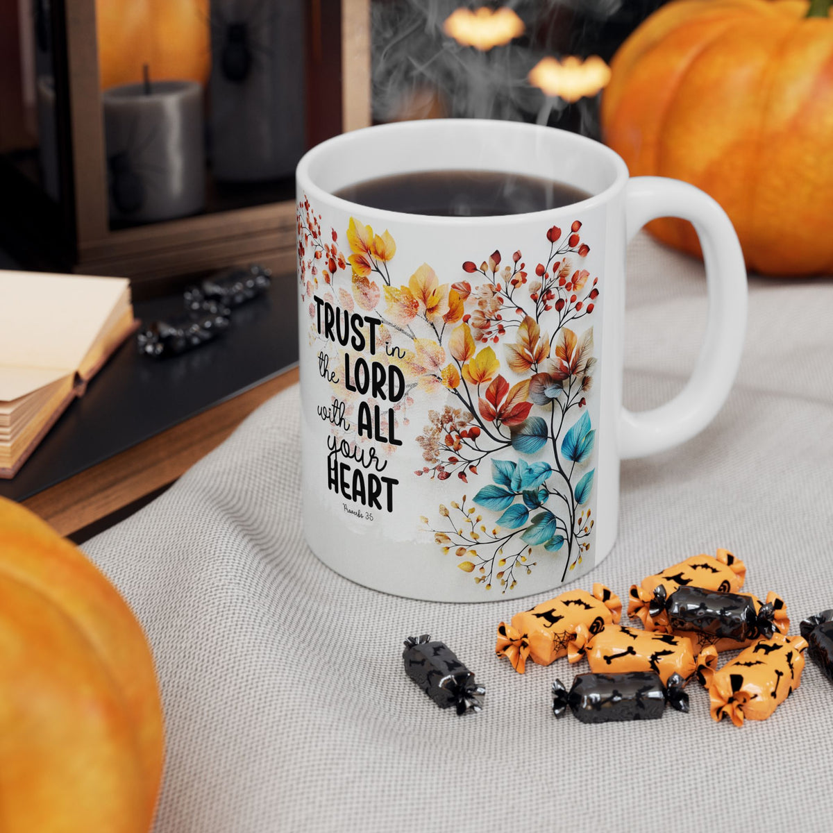 Trust in the Lord Scripture Mug | Floral Faith Coffee Cup