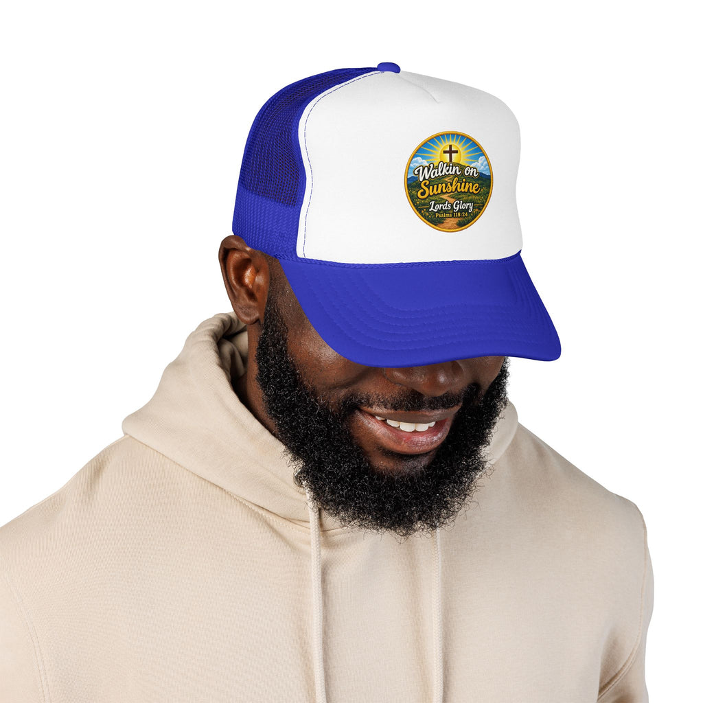Walkin' on Sunshine Trucker Hat — 'Lord's Glory with Lori' Christian Mesh Cap