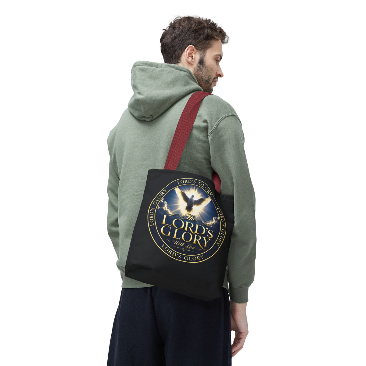 Tote Bag — "The Lord's Glory with Lori" Christian Dove Tote (Faith-Inspired Church Bag)