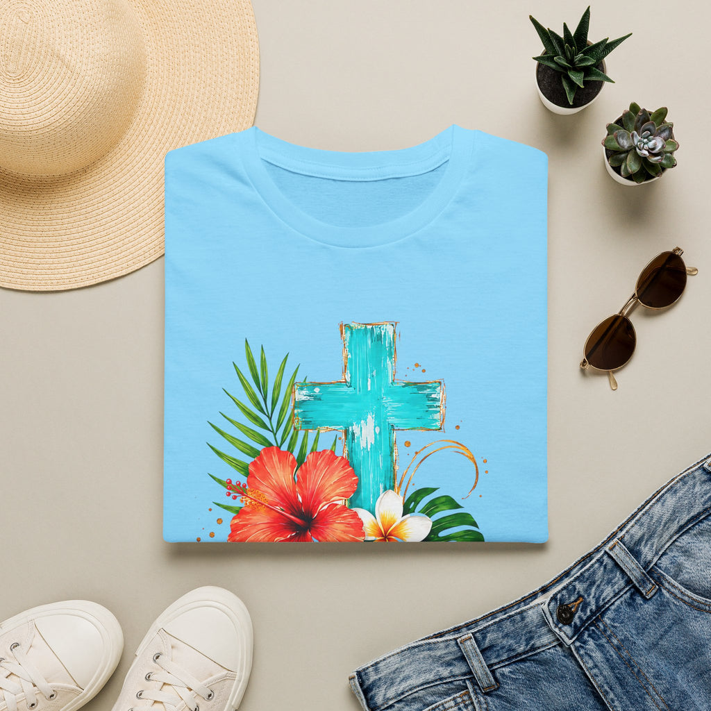 Sunshine & Jesus T-Shirt — Tropical Cross Christian Tee