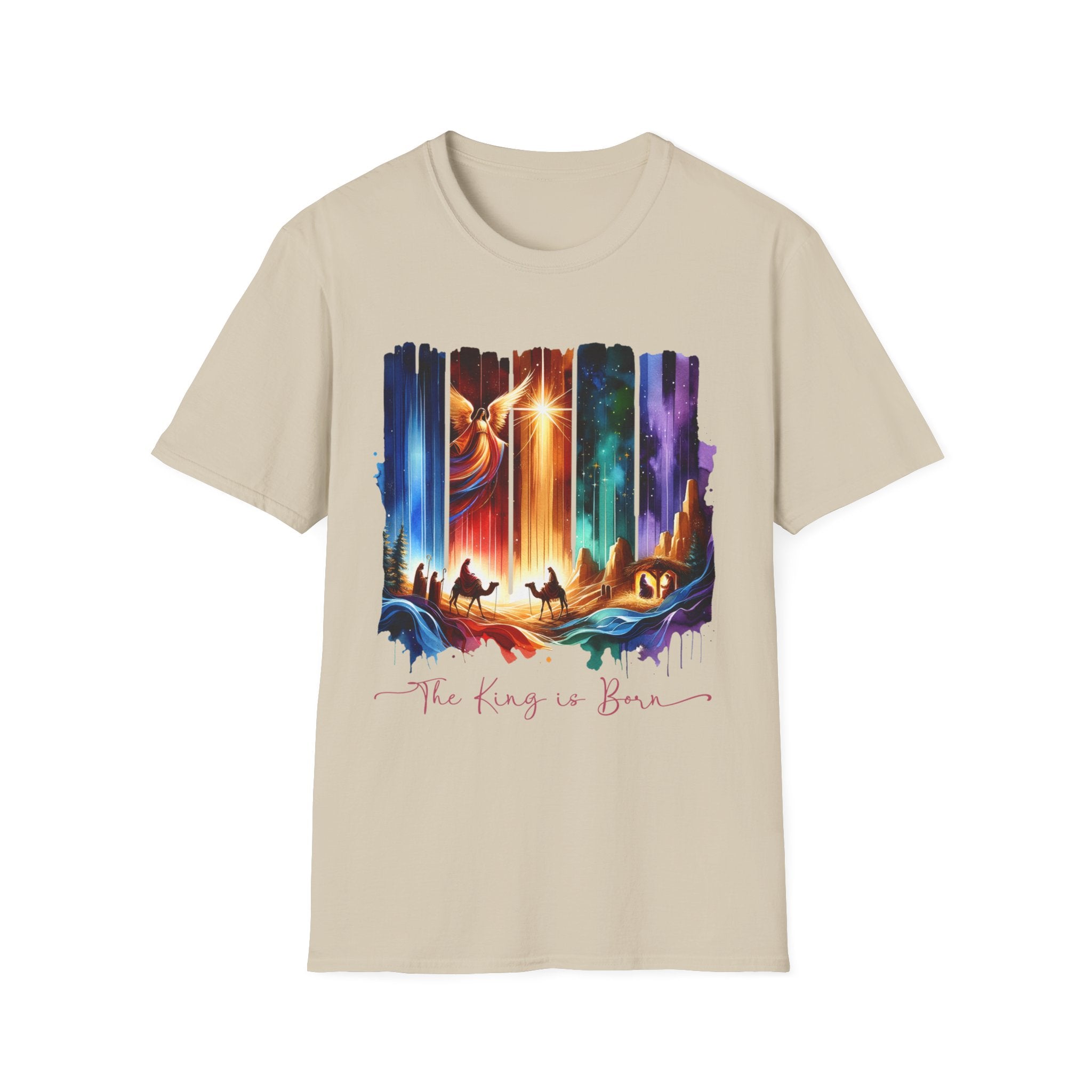 Vibrant Fantasy T-Shirt, Colorful Graphic Tee, Unisex Art Shirt, Great Gift for Fans, Unique Casual Wear, The King is Born Shirt