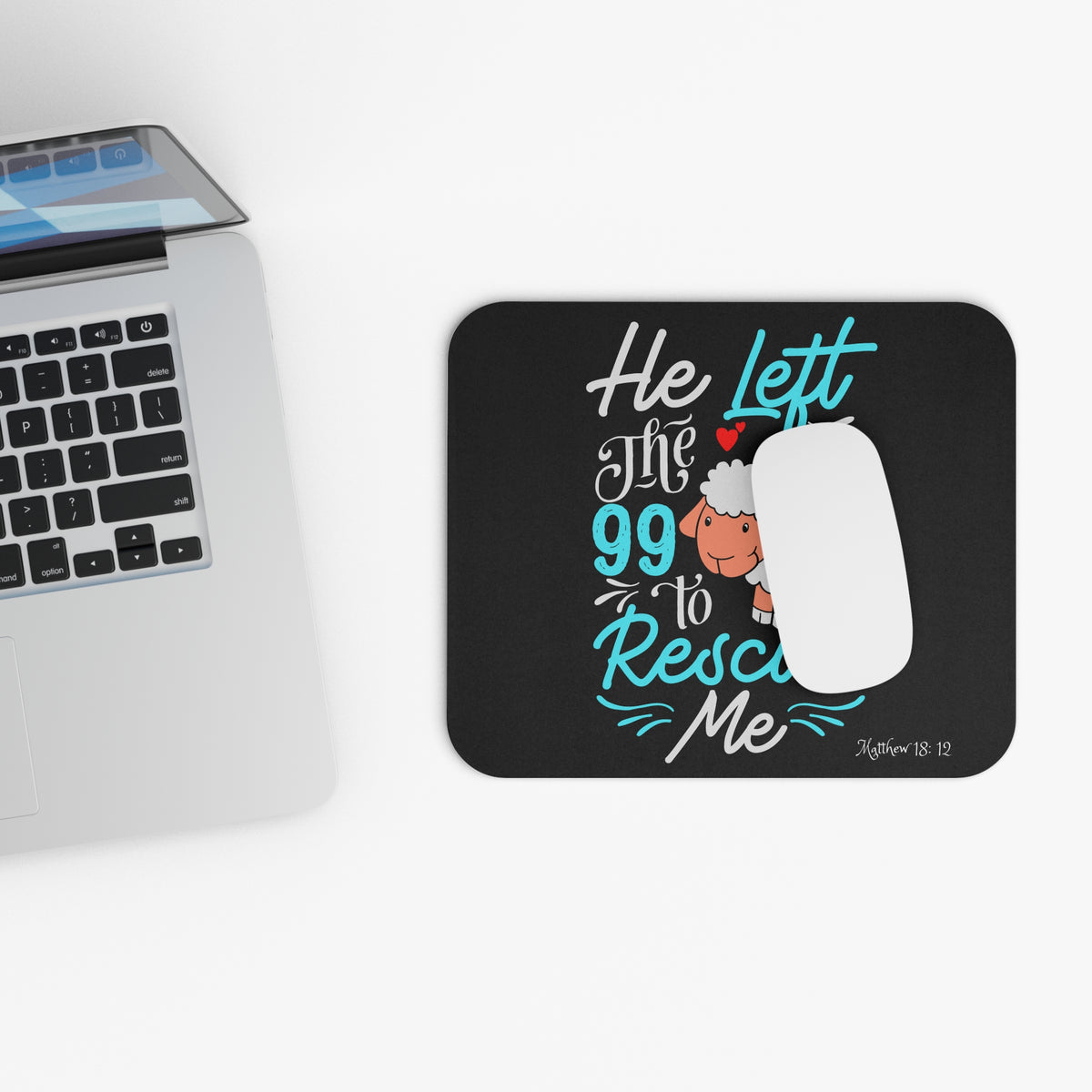 Christian Mouse Pad, Bible Verse Matthew 18:12, Religious Rectangle Mousepad, Inspirational Desk Mat, Scripture Quote Office Decor,