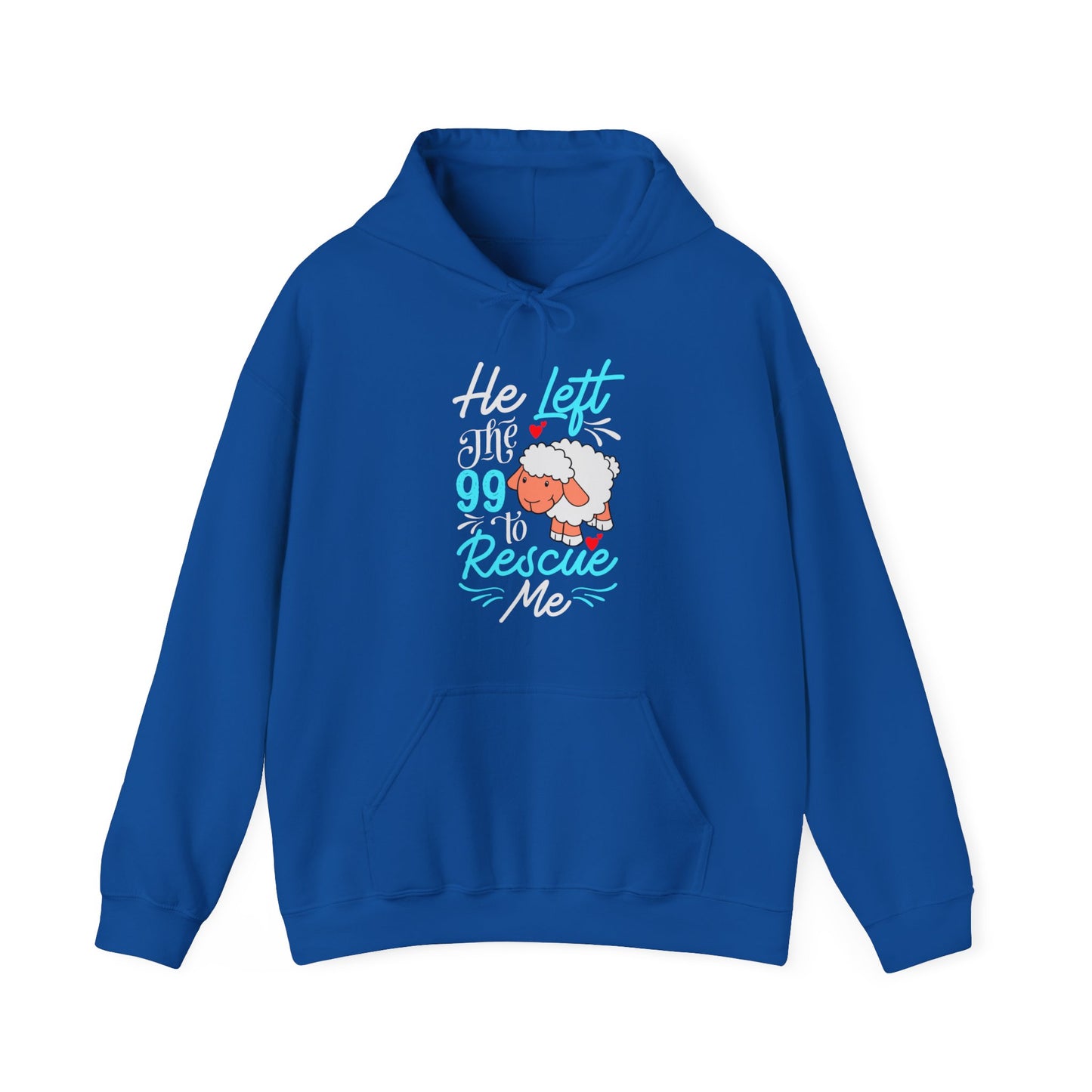 He Left the 99 to Rescue Me Matthew 18: 12  Unisex Heavy Blend Hooded Sweatshirt