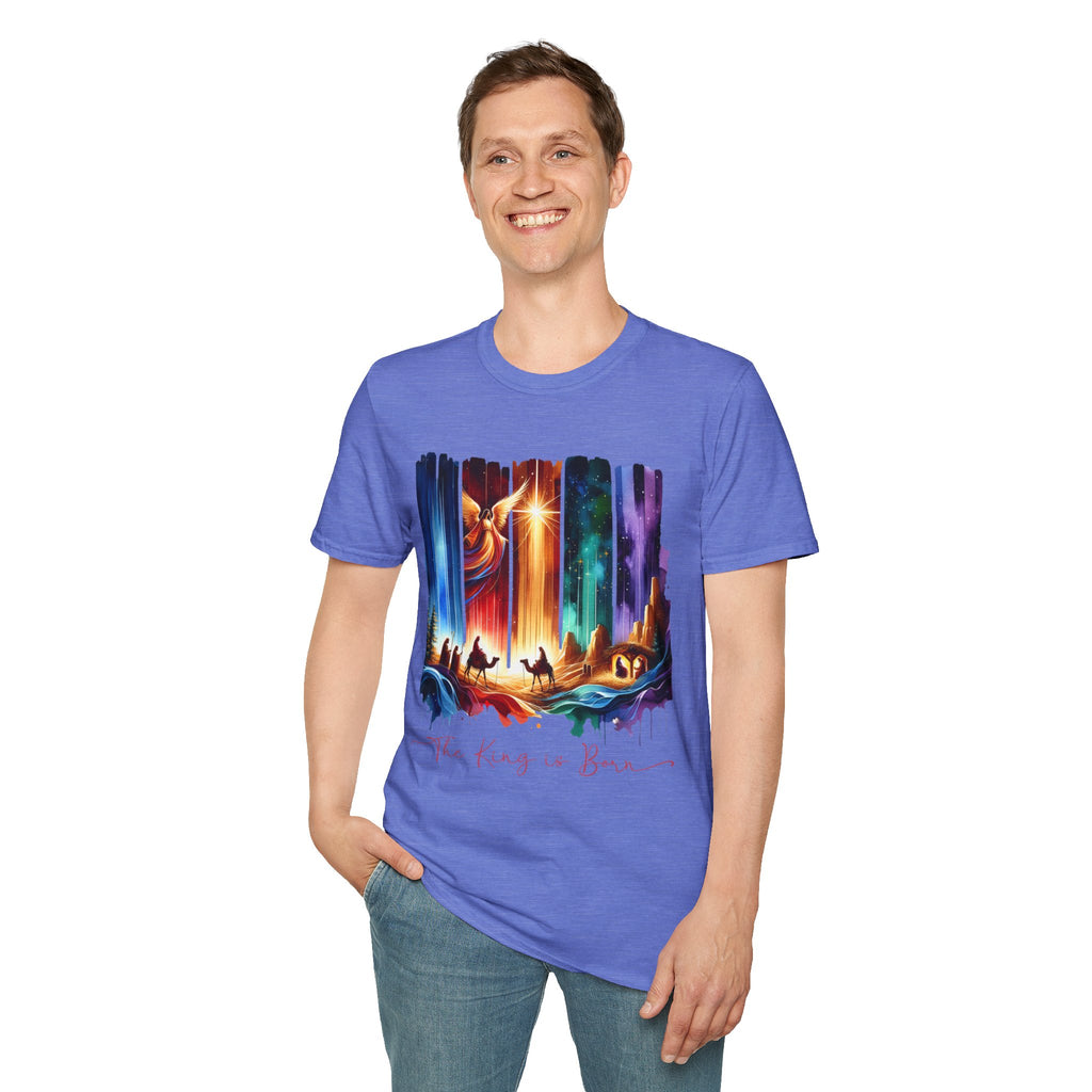Vibrant Fantasy T-Shirt, Colorful Graphic Tee, Unisex Art Shirt, Great Gift for Fans, Unique Casual Wear, The King is Born Shirt