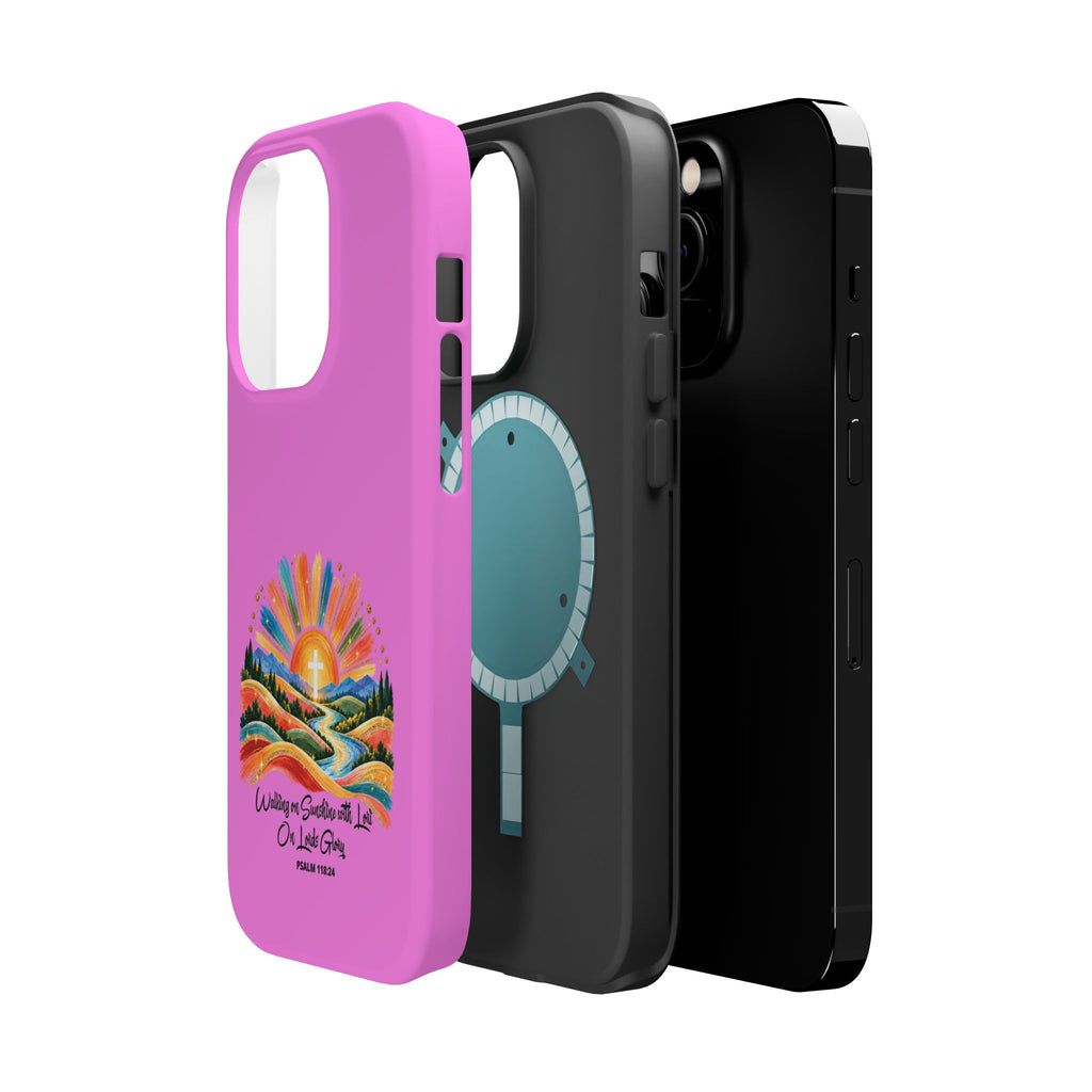 Magnetic Phone Case – “Walking on Sunshine with Lords Glory” Sunrise Design