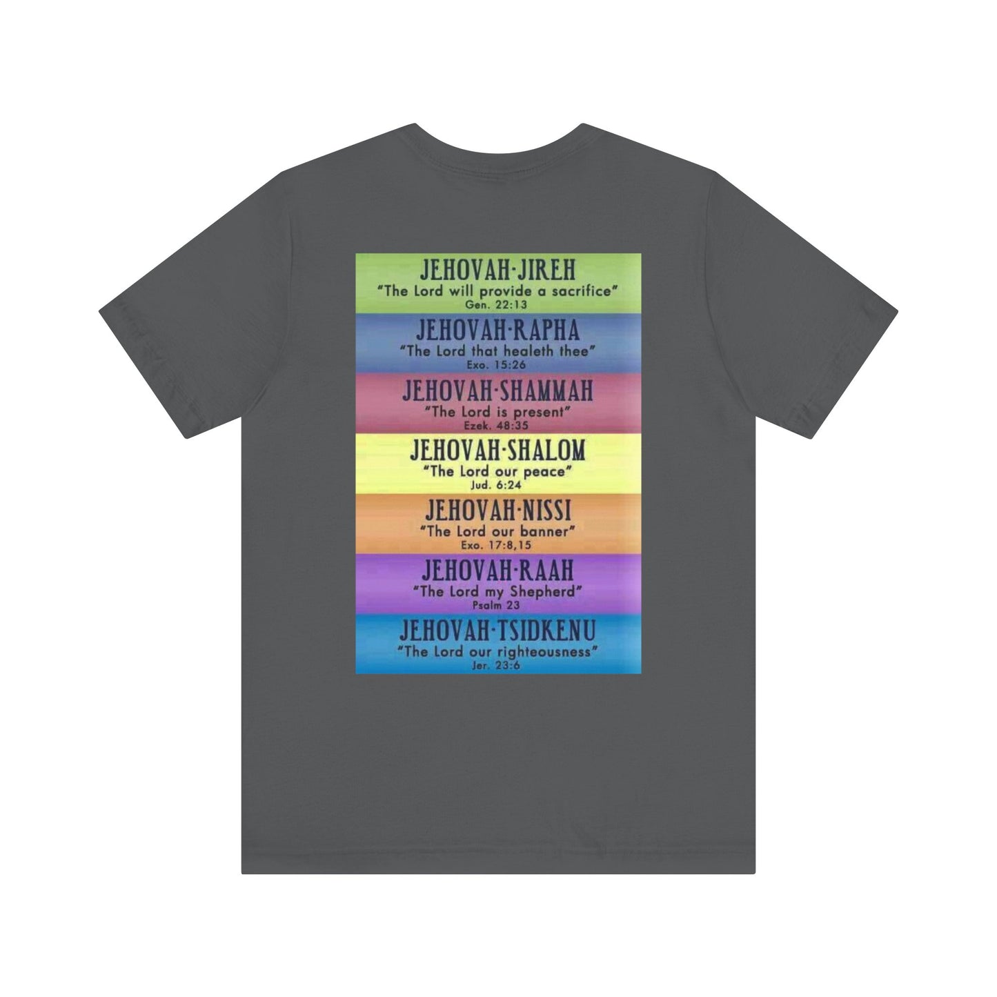 JEHOVAH's  names - Many Colors Unisex Jersey Short Sleeve Tee