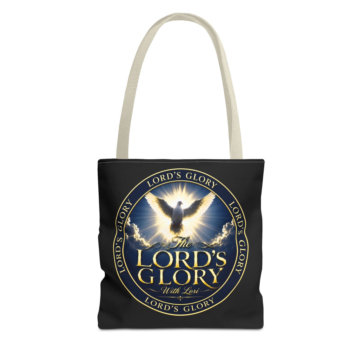 Tote Bag — "The Lord's Glory with Lori" Christian Dove Tote (Faith-Inspired Church Bag)